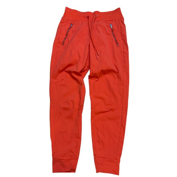 Athleta Trekkie North Orange Jogger Pants Zip Pocket Stretch Nylon Athletic 0 - Picture 1 of 9